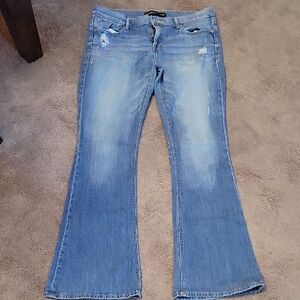 Express Light Blue Flare Jeans